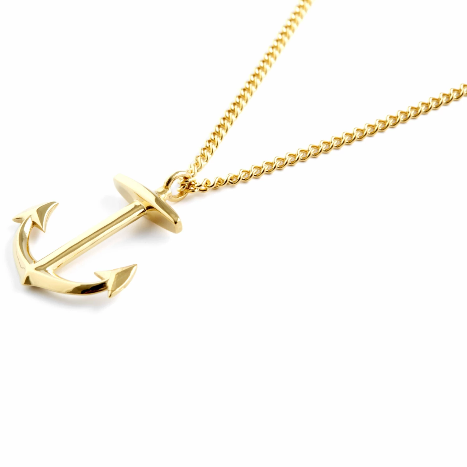Lucleon Iconic | Gold-Tone Anchor Curb Chain Necklace 4 Lucleon Iconic | Gold-Tone Anchor Curb Chain Necklace - Image 2