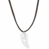 Lucleon Iconic | Brown Leather With Silver-Tone Stainless Steel Wolf Tooth Necklace 2 Lucleon Iconic | Brown Leather With Silver-Tone Stainless Steel Wolf Tooth Necklace -MEN NECKLACES shop 1 1 201 1 179 1 257 2 50 1