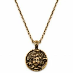 Lucleon Obelius | Vintage Gold-Tone Medusa Cable Chain Necklace