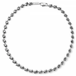 Arkai Silver-Tone Stainless Steel Skull Chain Necklace -MEN NECKLACES shop 1 2.03ac53de0fbe550afec938b6c61fa617