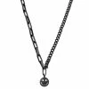 Lucleon Amager | 5 mm Black Stainless Steel Smiley Curb & Cable Chain Necklace -MEN NECKLACES shop 1 2.8658b235b2874a2e63982c7405203a5b