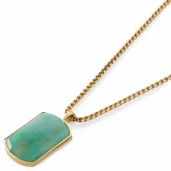 Arkai Orisun | Gold-Tone & Green Taiwanese Jade Stone Box Chain Necklace 11 Arkai Orisun | Gold-Tone & Green Taiwanese Jade Stone Box Chain Necklace -MEN NECKLACES shop 1 2.8a9999421493545445d79f173fb8e469 1