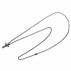 Lucleon Iconic | Black Stainless Steel Cross Curb Chain Necklace -MEN NECKLACES shop 1 3 139