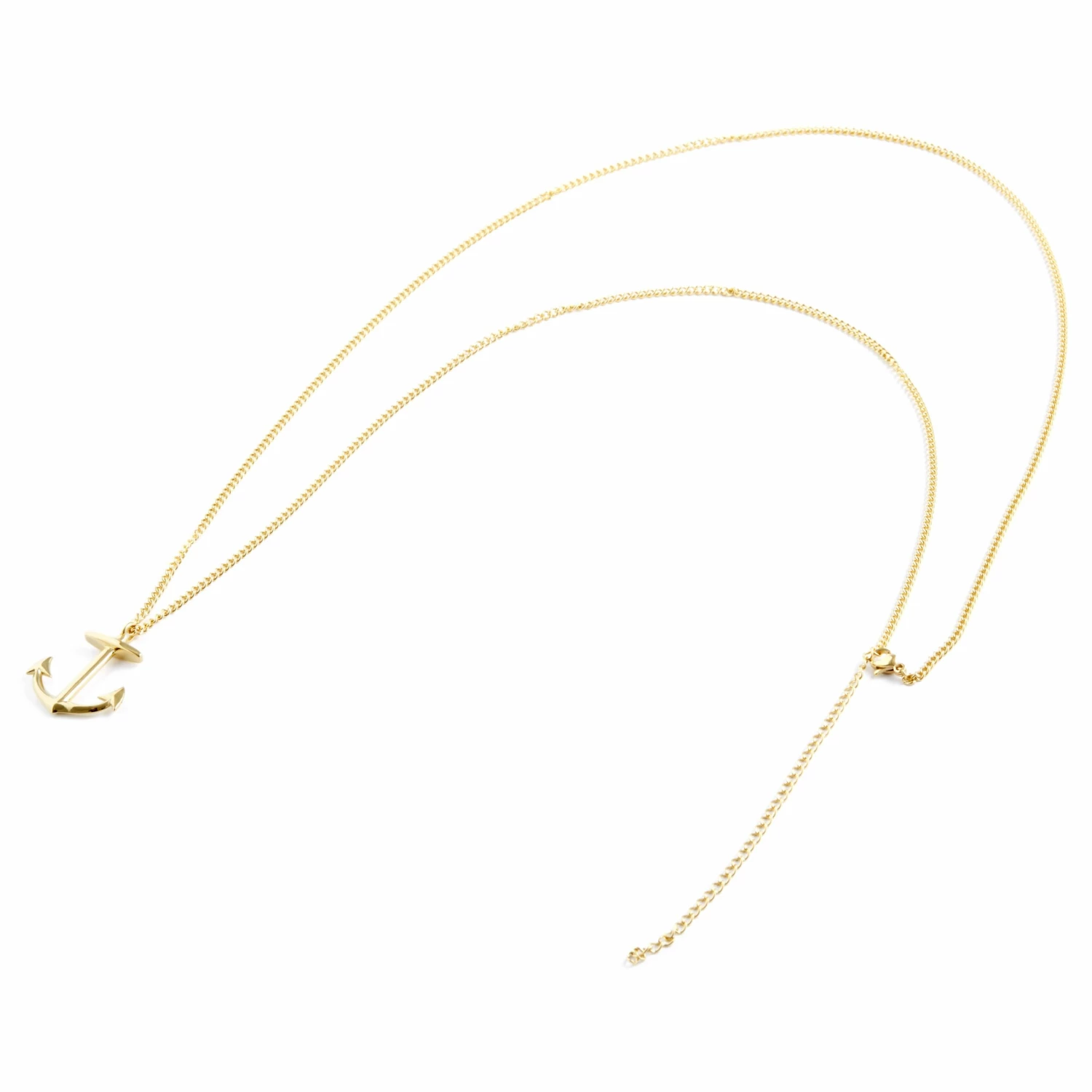 Lucleon Iconic | Gold-Tone Anchor Curb Chain Necklace 6 Lucleon Iconic | Gold-Tone Anchor Curb Chain Necklace - Image 4