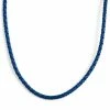 Collin Rowe 3 mm Blue Woven Leather Necklace 2 Collin Rowe 3 mm Blue Woven Leather Necklace -MEN NECKLACES shop 1 3 173 1