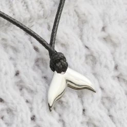 Lucleon Gravel | Silver-Tone Stainless Steel Fish Tail & Black Cord Necklace -MEN NECKLACES shop 1 logan silver toned gravel necklace cropped