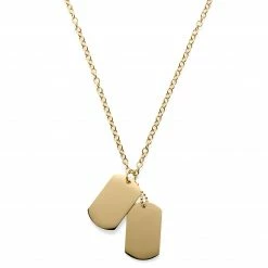 Lucleon Gold-Tone Barcode & Dog Tag Cable Chain Necklace -MEN NECKLACES shop 10 133b77db0533f41035b9ddc0407de4594