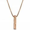 Arkai Rico | Rose Gold-Tone Stainless Steel Rectangular Box Chain Necklace -MEN NECKLACES shop 10 18079d7a406bfdb09d9620472d69468b7