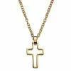 Lucleon Gold-Tone With Hollow Cross Cable Chain Necklace -MEN NECKLACES shop 10 195cfd9e33a77989afc8eff53e2f34726