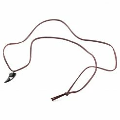 Lucleon Iconic | Brown Leather With Black Stainless Steel Cutout Necklace -MEN NECKLACES shop 10 3 46 1 117