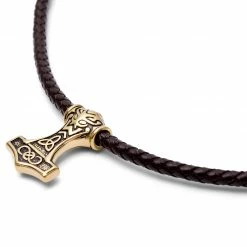 Fort Tempus Brown Leather Double Sided Triquetra Necklace 9 Fort Tempus Brown Leather Double Sided Triquetra Necklace -MEN NECKLACES shop 11 2 2 222