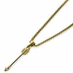 Arkai Atlas | Gold-tone Steel Arrow Pendant Necklace -MEN NECKLACES shop 11 2atlasnek