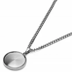 Seizmont Ace | Silver-tone Clubs Poker Chip Pendant Necklace -MEN NECKLACES shop 11 3c26ea57cc9df261cb33c43e56650b407