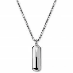 Otsu Egan | Silver-Tone Stainless Steel Pill Box Chain Necklace
