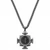 Lucleon Sanctus | Vintage Silver-Tone Stainless Steel St. Benedict Cross Wheat Chain Necklace 2 Lucleon Sanctus | Vintage Silver-Tone Stainless Steel St. Benedict Cross Wheat Chain Necklace -MEN NECKLACES shop 12 13f1471daf87b1f5a576c981eeab23f12