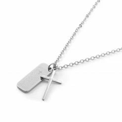Fort Tempus Immanuel Cross & Dog Tag Necklace 9 Fort Tempus Immanuel Cross & Dog Tag Necklace -MEN NECKLACES shop 12 4 copy 11