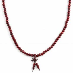 Collin Rowe Red Wooden Beaded Necklace