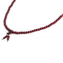 Collin Rowe Red Wooden Beaded Necklace -MEN NECKLACES shop 12078 03