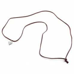 Lucleon Iconic | Brown Leather With Silver-Tone Stainless Steel Triangle Necklace 10 Lucleon Iconic | Brown Leather With Silver-Tone Stainless Steel Triangle Necklace -MEN NECKLACES shop 13 3 167 1 1