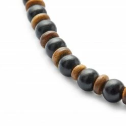 Waykins Wave | Polished Wooden Surfer Beaded Necklace -MEN NECKLACES shop 13 3 copy 11 1