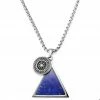 Arkai Orisun | Silver-Tone Stainless Steel & Lapis Lazuli Triangle Box Chain Necklace 1 Arkai Orisun | Silver-Tone Stainless Steel & Lapis Lazuli Triangle Box Chain Necklace -MEN NECKLACES shop 14 11868568971a7b10280a738794241f9b1 1