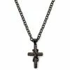 Lucleon Black Stainless Steel With Cross & Infinity Symbol Cable Chain Necklace 2 Lucleon Black Stainless Steel With Cross & Infinity Symbol Cable Chain Necklace -MEN NECKLACES shop 14 188a07cdd6809e4a2afdd3f5386436bf5
