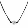 Lucleon Gravel | Silver-Tone Stainless Steel Ship's Wheel & Black Cord Necklace 1 Lucleon Gravel | Silver-Tone Stainless Steel Ship's Wheel & Black Cord Necklace -MEN NECKLACES shop 14 1 copy 24