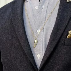 Lucleon Iconic | Gold-Tone Cutout Curb Chain Necklace 12 Lucleon Iconic | Gold-Tone Cutout Curb Chain Necklace -MEN NECKLACES shop 14548 necklace