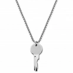 Otsu Egan | Silver-Tone Stainless Steel Key Box Chain Necklace