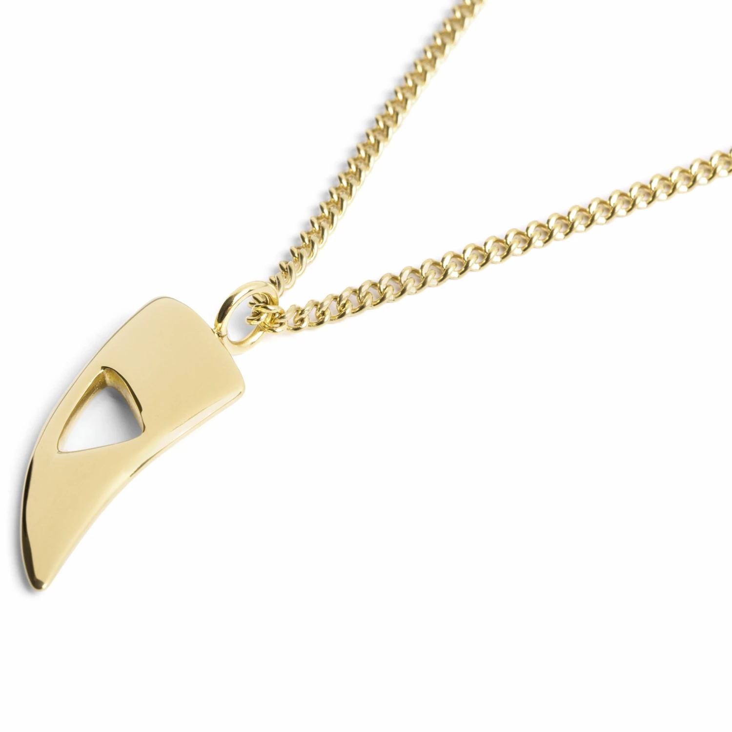 Lucleon Iconic | Gold-Tone Cutout Curb Chain Necklace 4 Lucleon Iconic | Gold-Tone Cutout Curb Chain Necklace - Image 2