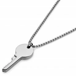 Otsu Egan | Silver-Tone Stainless Steel Key Box Chain Necklace -MEN NECKLACES shop 15 39eec7e210073f059717d2f3289d28a61