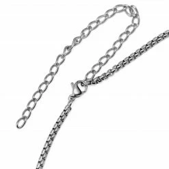 Arkai Rico | Silver-Tone Stainless Steel With Silver- & Gold-Tone Rectangular Box Chain Necklace -MEN NECKLACES shop 15 41bb0937307a472bcc53b477b1791064e