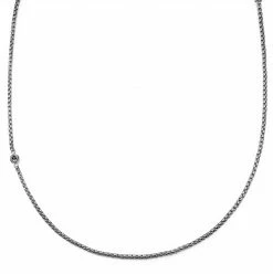 Arkai Rico | Silver-Tone Stainless Steel Box Chain Necklace