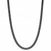 Lucleon 6 mm Black Stainless Steel Cuban Chain Necklace -MEN NECKLACES shop 15133 b neck2 4