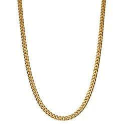Lucleon 1/4" (6 mm) Gold-Tone Cuban Chain Necklace