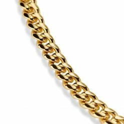 Lucleon 1/4" (6 mm) Gold-Tone Cuban Chain Necklace -MEN NECKLACES shop 15158 g neck4