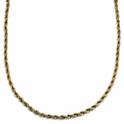 Lucleon Amager | 6 mm Gold-Tone Rope Chain Necklace