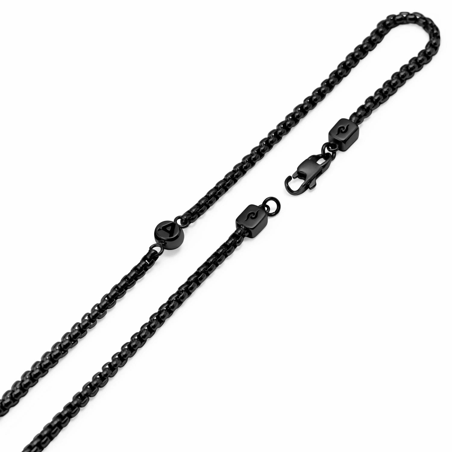 Arkai Rico | Black Stainless Steel Box Chain Necklace 6 Arkai Rico | Black Stainless Steel Box Chain Necklace - Image 4