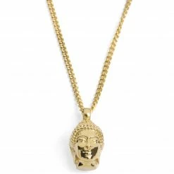 Lucleon Iconic | Gold-Tone Buddha Curb Chain Necklace