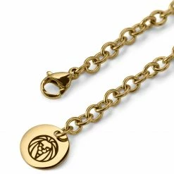 Lucleon Gold-Tone With Scratch Dog Tag Cable Chain Necklace -MEN NECKLACES shop 17 2339648ad7ce428d86b80e88e2dd62de6