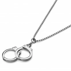 Otsu Egan | Silver-Tone Stainless Steel Handcuff Box Chain Necklace -MEN NECKLACES shop 17 27cb7a2a59046edb6144bfe35e9261866