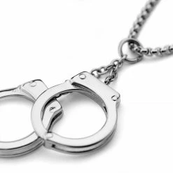 Otsu Egan | Silver-Tone Stainless Steel Handcuff Box Chain Necklace -MEN NECKLACES shop 17 31f09f58c365dd5987a9930828fb373e9