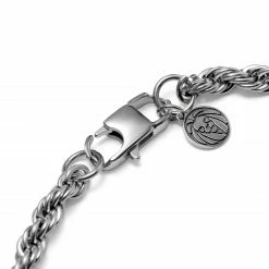 Lucleon Amager | 6 mm Silver-Tone Stainless Steel Rope Chain Necklace 10 Lucleon Amager | 6 mm Silver-Tone Stainless Steel Rope Chain Necklace -MEN NECKLACES shop 17 3898feccbd33fa948c225d0963546393b