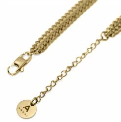 Arkai Rico | 3 mm Gold-Tone Double Layered Curb Chain Necklace -MEN NECKLACES shop 17 49c019e16773efc4ab32ef1158cd4691a