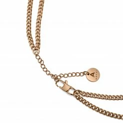 Arkai Rico | 3 mm Rose Gold-Tone Stainless Steel Double Layered Curb Chain Necklace 12 Arkai Rico | 3 mm Rose Gold-Tone Stainless Steel Double Layered Curb Chain Necklace -MEN NECKLACES shop 18 3561805f434959915ddcf449cc0ad05fe