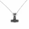 Fort Tempus Silver-Tone Stainless Steel Thor's Hammer Cable Chain Necklace 2 Fort Tempus Silver-Tone Stainless Steel Thor's Hammer Cable Chain Necklace -MEN NECKLACES shop 19 6 3