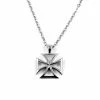 Lucleon Silver-Tone Stainless Steel Templar Cross Cable Chain Necklace 2 Lucleon Silver-Tone Stainless Steel Templar Cross Cable Chain Necklace -MEN NECKLACES shop 1 14