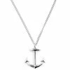 Lucleon Iconic | Silver-Tone Stainless Steel Anchor Curb Chain Necklace -MEN NECKLACES shop 1 50 1 189 1 135 1