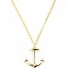 Lucleon Iconic | Gold-Tone Anchor Curb Chain Necklace -MEN NECKLACES shop 1 50 1 189 1 137 1