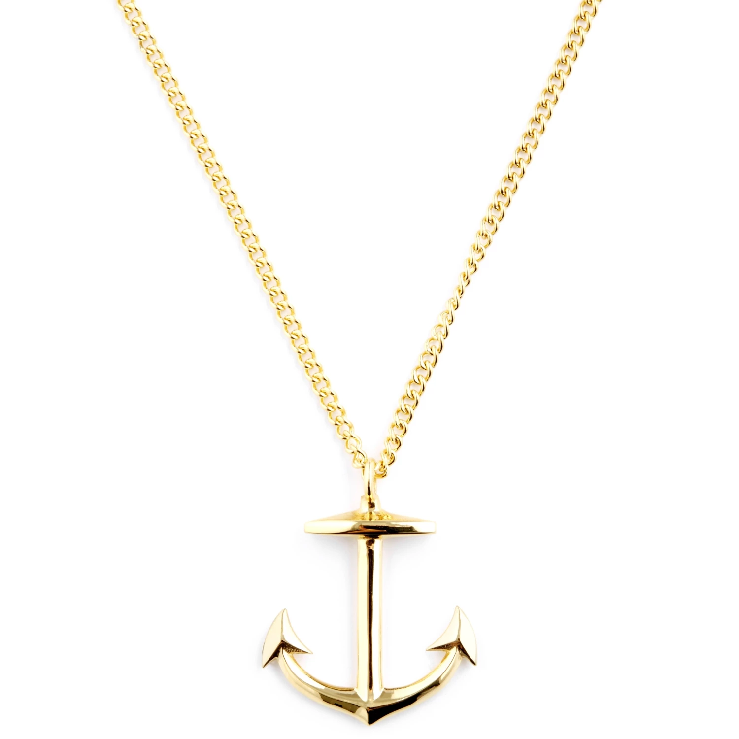 Lucleon Iconic | Gold-Tone Anchor Curb Chain Necklace 3 Lucleon Iconic | Gold-Tone Anchor Curb Chain Necklace